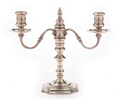 Lot 261 - Silver candelabra