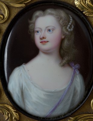 Lot 717 - Late 18th/early 19th Century Continental School - porcelain miniature portrait