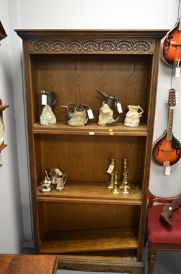 Lot 622 - oak open bookcase
