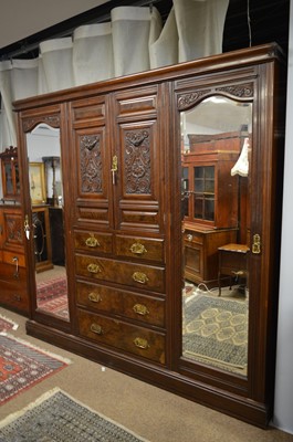 Lot 755 - Walnut wardrobe by Gullachson & Co. Newcastle