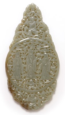 Lot 419 - Jade plaque