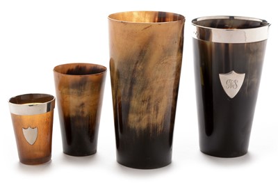 Lot 289 - Four horn beakers