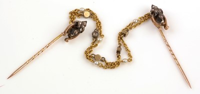 Lot 187 - A 19th Century double stick pin