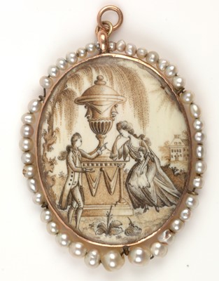 Lot 230 - Mourning pendant