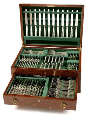 Lot 253 - Canteen of silver cutlery
