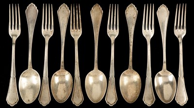 Lot 337 - German silver flatware