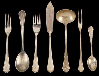Lot 338 - German silver flatware