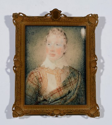 Lot 1216 - Scottish School - a miniature bust portrait of Hugh, twelfth Earl of Eglinton