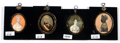 Lot 1218 - 19th Century British School - a miniature bust...