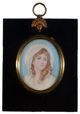 Lot 703 - British School- miniature bust portrait