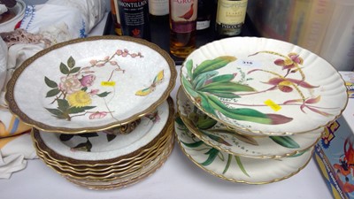 Lot 316 - Dessert plates and tazza