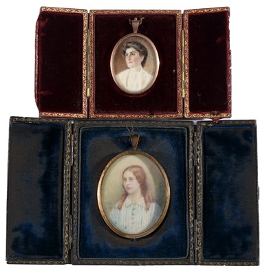 Lot 711 - Early 20th Century British School - miniature bust portraits