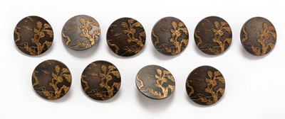 Lot 436 - Ten Japanese metalwork buttons