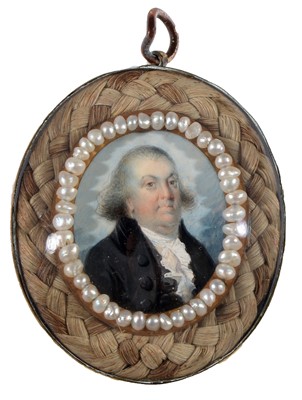 Lot 690 - 18th Century British School - a miniature bust portrait