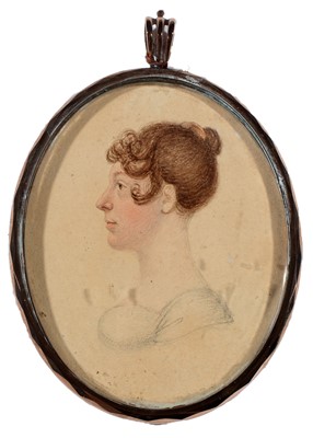 Lot 693 - British School (c.1800) - a miniature bust portrait