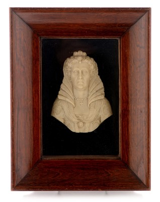 Lot 670 - Three wax relief portraits