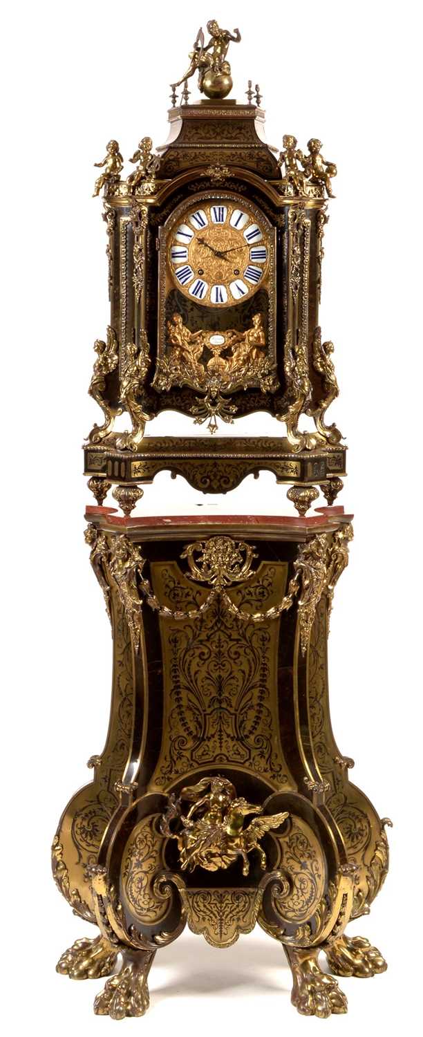 Lot 754 - An 18th Century and later French boulle marquetry bracket clock by Masson, Paris