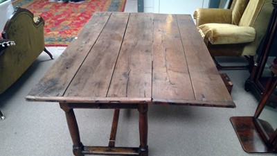 Lot 1156 - 18th Century oak refectory style table
