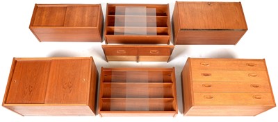 Lot 1241 - Teak floating wall units