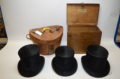 Lot 276 - Three top hats