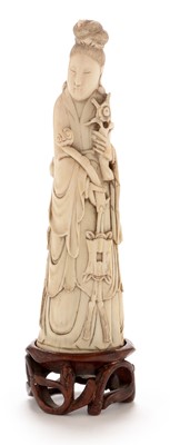 Lot 425 - Chinese Ivory figure of Quanyin