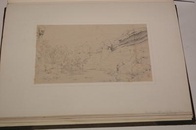 Lot 549 - A 19th Century album of watercolours and drawings.
