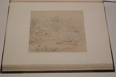 Lot 549 - A 19th Century album of watercolours and drawings.