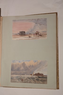 Lot 550 - A 19th Century album of photographs, watercolours and drawings.
