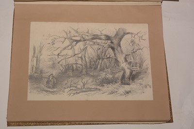 Lot 550 - A 19th Century album of photographs, watercolours and drawings.