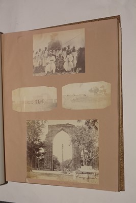 Lot 550 - A 19th Century album of photographs, watercolours and drawings.