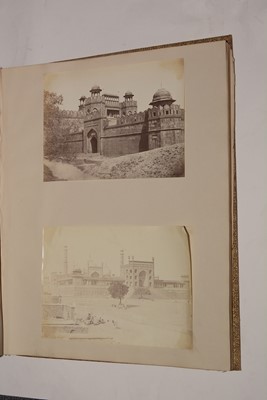 Lot 550 - A 19th Century album of photographs, watercolours and drawings.