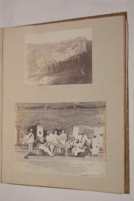 Lot 550 - A 19th Century album of photographs, watercolours and drawings.