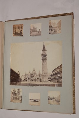Lot 550 - A 19th Century album of photographs, watercolours and drawings.