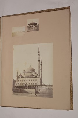 Lot 550 - A 19th Century album of photographs, watercolours and drawings.