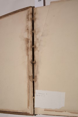 Lot 550 - A 19th Century album of photographs, watercolours and drawings.