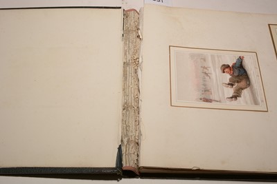 Lot 551 - Two albums of Victorian postcards.
