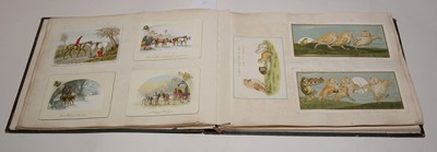 Lot 551 - Two albums of Victorian postcards.