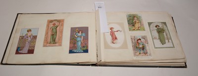 Lot 551 - Two albums of Victorian postcards.