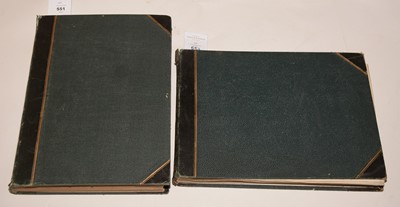 Lot 551 - Two albums of Victorian postcards.