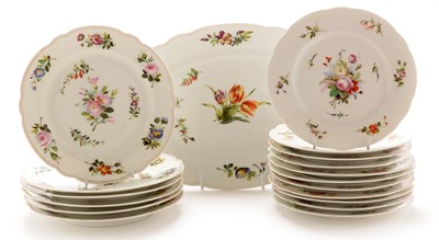 Lot 494 - French porcelain dessert service
