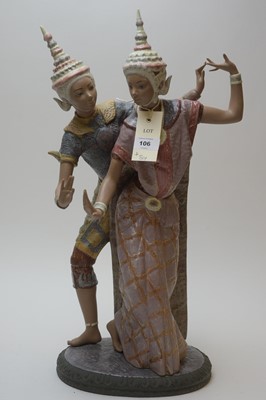 Lot 106 - Lladro Thai dancers
