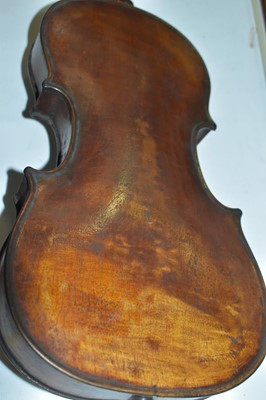 Lot 700 - Continental Violin, bow signed Le Blanc and a mandolin