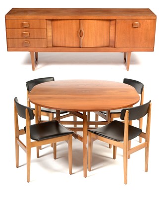 Lot 1232 - Teak dining room suite circa 1970