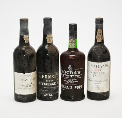 Lot 338 - Taylor’s Vintage Port 1975; and other bottles of Port.
