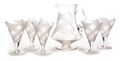 Lot 1115 - Art Deco Glass lemonade set