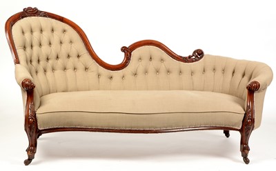 Lot 1193 - Camel-back sofa