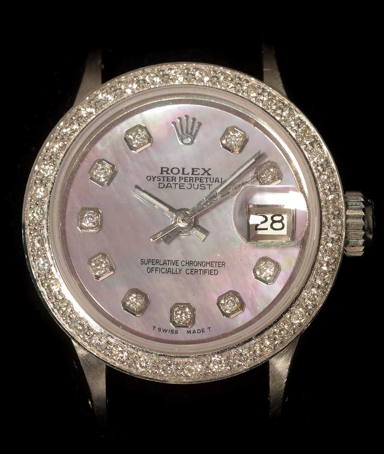 Lot 10 - Rolex ladies datejust diamond watch