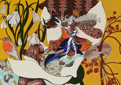 Lot 876 - Hilary Roper - gouache and ink.