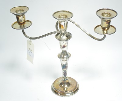 Lot 1 - Silver candelabra