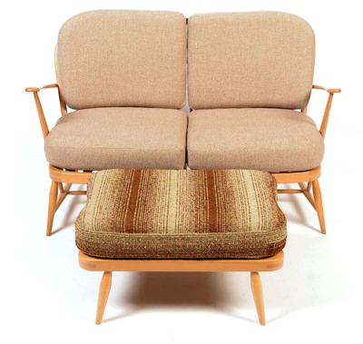 Lot 1174 - Ercol settee and extension stool